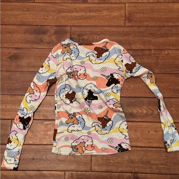 Girls Afro‎ Unicorn Pajama Shirt Size 8 - Picture 3 of 4